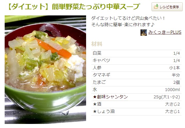 【ダイエット】簡単野菜たっぷり中華スープ